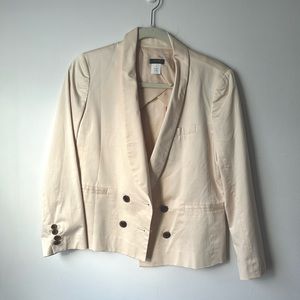 Pale Pink J. Crew Double Breasted Blazer